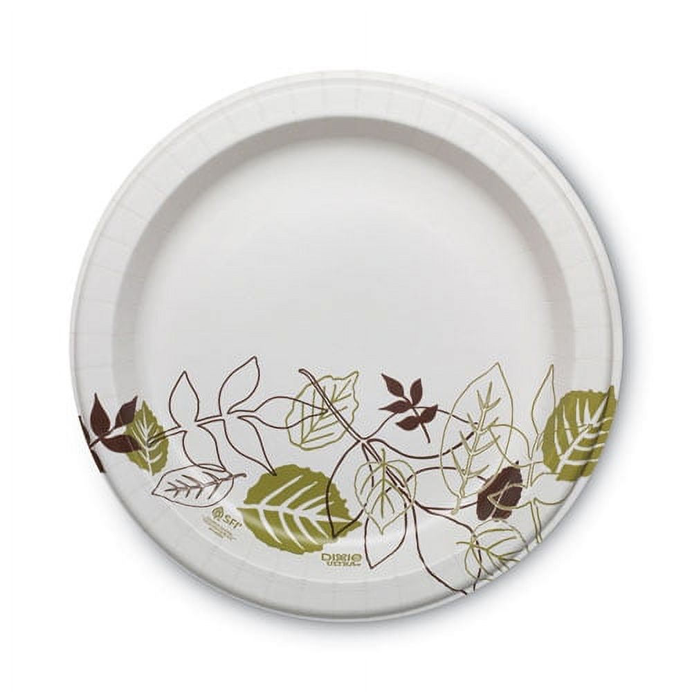 Pathways Soak Proof Shield Heavyweight Paper Plates, 10.13" Dia, Green/burgundy, 125/pack | Bundle of 2 Packs