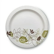 Pathways Soak Proof Shield Heavyweight Paper Plates, 10.13" Dia, Green/burgundy, 125/pack | Bundle of 2 Packs