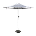 thumbnail image 2 of Market Umbrella Living Accents, inclinable, 9 pies, blanco y azul marino, 2 of 3