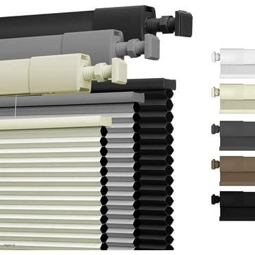 No Drill No Tools Cellular Shades Top Down Bottom Up  Blinds Blackout Cordless Window Blinds Easy to Install Cellular Shade for Windows,Blackout Beige,60" W x 36" H