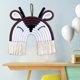 thumbnail image 4 of Decoración de pared de arcoíris con animales de macramé para colgar en la pared, adorno tejido a mano para habitación Café de ciervo, 4 of 8