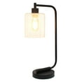 thumbnail image 4 of Simple Designs Bronson Antique Style Industrial Iron Lantern Desk Lamp with Glass Shade, 4 of 6