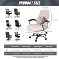 thumbnail image 6 of SCRAWLGOD Elephant Daisy Pink Comfortable Office Chair Covers Washable Stain Resistant Chair Covers for Office Desk Chairs Removable Anti-Dust Desk Chair Slipcovers, S, 6 of 7