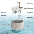 thumbnail image 2 of Fuente de agua para gatos MISFANS de cerámica, 2,1 L, pico de cobre, 2 of 6