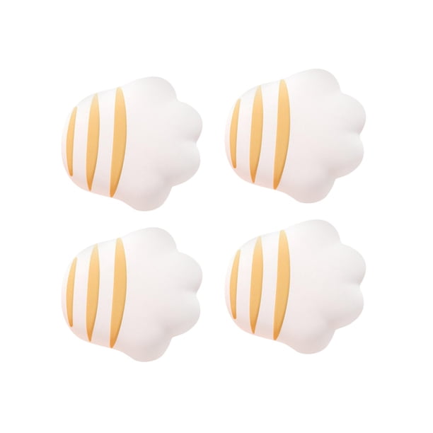 4 protectores de esquinas con diseño de huellas de patas para bebés y niños A