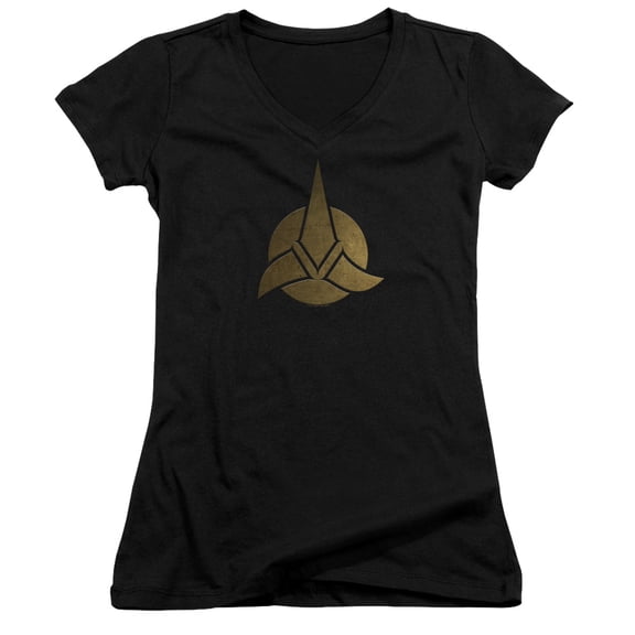 Star Trek Discovery Discovery Triquentra Junior Women's V-Neck T-Shirt Black