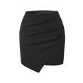 thumbnail image 5 of Women's Tennis Skirts Summer Elegant Modern High-Waist Draped Bodycon Skirt for Daily Wear Black M, 5 of 5