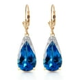 thumbnail image 3 of Galaxy Gold 14k Yellow Gold Leverback Earrings with Natural Blue Topaz, 3 of 5