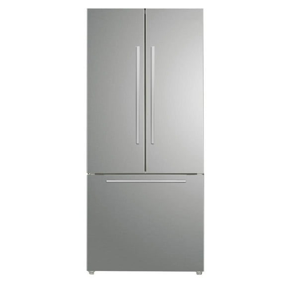 Marathon 18 cu.ft. French Door Bottom Mount<br>Frost Free Refrigerator in Stainless Steel