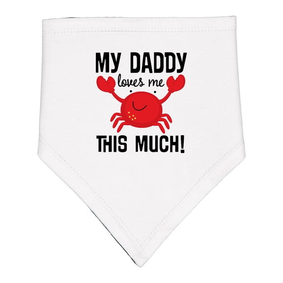 Inktastic Daddy Loves Me Childs Crab Baby Bandana Bib