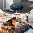 thumbnail image 5 of FUIALDOLG Easy to Clean Bar Stool Seat Covers, Blue Starry Dolphin Floral Polyester Soft Kitchen Chair Cover for Coffee Shop Home, 5 of 6