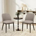 thumbnail image 1 of MALOL Upholstered Dining Chairs Set of 2, Modern Kitchen Chairs with Back, Fabric Side Dining Room Chairs with Wood Legs, Camel, 1 of 21