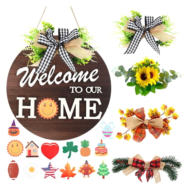 Flower Wooden Handicrafts Wooden Numbers Letters Door Decorations And Pendants