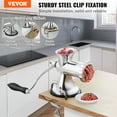 thumbnail image 2 of VEVOR Manual Meat Grinder, 304 Stainless Steel Hand Meat Grinder with Suction Cup + Steel Table Clamp, Meat Mincer Sausage Maker & 2 Cutting Plates, Sausage Tube, Grinding Head, 2 of 9