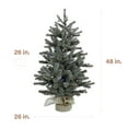thumbnail image 3 of Fraser Hill Farm 4 ft. Heritage Pine Artificial Tree with Burlap Base and Multi-Colored LED String Lights, FFHP056-6GRB, 3 of 12