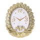 thumbnail image 2 of Reloj de pared con diseño dorado elegante y diseño de pavo real con detalles de cristal, 2 of 2