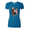 thumbnail image 2 of If It's Not a Bassett Hound Its Just a Dog Gift | Womens Dog Lover Slim Fit Junior Tee, Turquoise, 2XL, 2 of 3