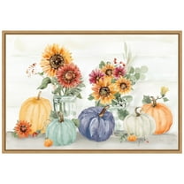 Amanti Art Autumn Ramble VI Navy Framed Canvas Wall Art Print