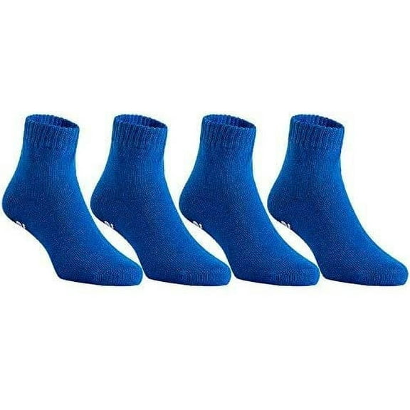 Lovely Annie Unisex Children 4 Pairs Pack Non Slip Pure Cotton Socks 0Y-1Y(Blue)