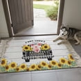 thumbnail image 5 of Kitchen Runner Rugs, Farmhouse Truck with Pig 4'x6' Throw Rug with Tassels, Country Sunflower Wood Board Washable Soft Floor Carpet Runner for Hallway Bedroom Bathroom Laundry Room, 5 of 9