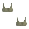 thumbnail image 4 of Sonducket Sujetadores sin costuras Sujetador Ropa interior Push Lady Intimates Free Soft Comfort Ventilación deportiva inalámbrica Matcha Green verde matcha 2Conjunto, 4 of 6
