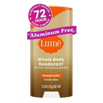 Lume Whole Body Women’s Deodorant - Smooth Solid Stick - Aluminum Free - Vanilla Bliss - 2.6oz