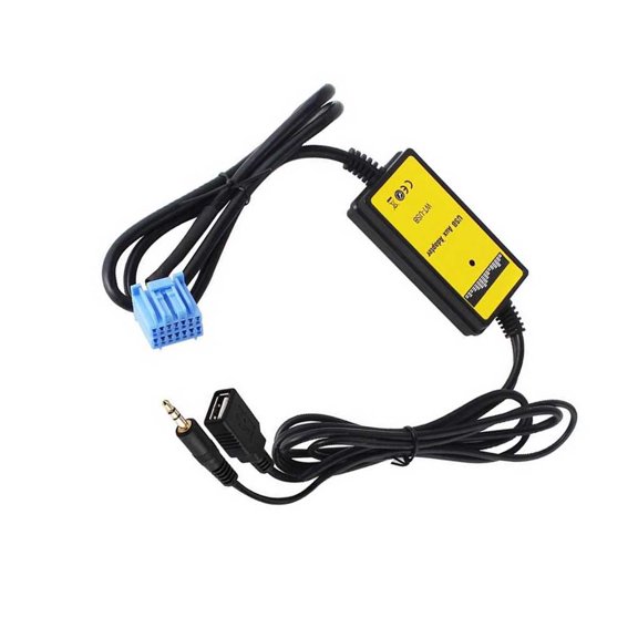Seitruly Adaptador de Audio auxiliar USB para coche de 12V CC, cable convertidor de 3,5mm para vehículo de repuesto, accesorios de actualización Cables de audio/vídeo