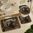 thumbnail image 6 of 4pcs Chocolate Labrador Shower Curtain Sets with Rugs, Toilet Lid Cover and Bath Mat, Mallard Duck Dog Nature Animal Bathroom Curtains Decor Shower Curtains, 72" X 72", 6 of 8