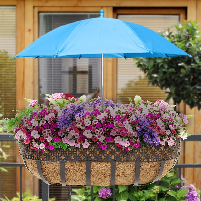 Plant Umbrellas for Outdoor Plants, Garden Umbrella Shade for Potted Plants  and Garden Beds, Provide Shade To Defend Plants From Blazing Sun, Blue