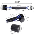 thumbnail image 2 of Portable Dog Poop Scoop - Foldable Handle for Yard & Travel Cleanup‌ 31.5", ‌Green, 2 of 8