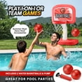 thumbnail image 6 of Ayieyill Inflatable Pool Basketball Hoop with 2 Balls, Red, 6 of 10
