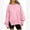 Pink, variant on OBEEII Womens Sweatshirts Long Sleeve Round Neck Pullover Tops Shirts Black Sweatshirts Relaxed Fit Tops for Work Office