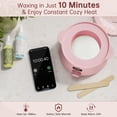 thumbnail image 3 of Lifestance Hair Removal Waxing Kit for Women & Men, Pink Digital Wax Warmer with Silicone Liner, 14.1oz Hard Wax Beads, Oil Spray, Full Body Use, 3 of 8