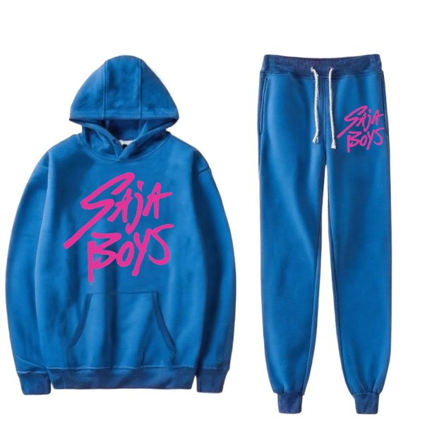 Pop cazadora para niña Demon Hunters Printed Anime Print Long-Sleeved Hooded Sweatshirt Set for Children 3-16 Years (Blue)
