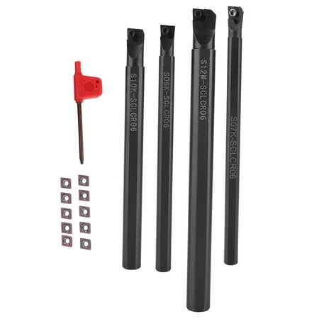 

Lathe Turning Tool Holder Steel Lathe Turning Tool Lathe Boring Bar 4Pcs S07k S08k S10k S12m SCLCR06 Lathe Boring Bar Turning Tool Holder 10Pcs CCMT 060204 Inser