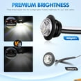 thumbnail image 4 of Nilight 10 Pcs 3/4 Inch Round Led Clearance Light Led Front Rear Side Marker Indicator Light Bullet Marker Light for Truck RV Car Bus Trailer Van Caravan Boat, 4 of 7