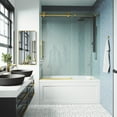 thumbnail image 3 of VIGO Elan Cass Aerodynamic 56 to 60 in. W x 66 in. H Sliding Frameless Tub Door in Matte Gold with 3/8 in. Clear Glass, 3 of 13