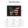 thumbnail image 2 of Vsdgher Patriotic USA Butterfly Art Pattern Fleece Throw Blanket, Horizontal Fleece Bedding Home Decor for Couch & Bed All Season Use -60"x50", 2 of 7