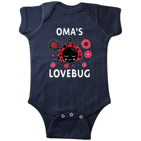

Inktastic Valentine s Day Oma s Lovebug Gift Baby Boy or Baby Girl Bodysuit