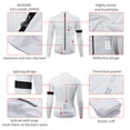thumbnail image 4 of WOSAWE Otoño Blanco Manga Larga Jersey Ropa Carrera Hombres Ciclismo Jersey Pro Equipo Carretera Bicicleta Ciclismo Ropa Malla Transpirable, 4 of 5