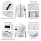thumbnail image 4 of WOSAWE Otoño Blanco Manga Larga Jersey Ropa Carrera Hombres Ciclismo Jersey Pro Equipo Carretera Bicicleta Ciclismo Ropa Malla Transpirable, 4 of 5