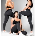 thumbnail image 4 of Women High Waisted Ruched Butt Lifting Leggings Gym Scrunch Textured Compression Yoga Pants Booty Workout Tights (Black, Large), 4 of 7