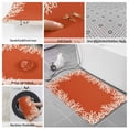 thumbnail image 6 of Coastal Coral Bath Mat 3 Piece Bathroom Rug Set, Orange White Ocean Marine Nautical Beach Non Slip Bath Rug Contour Mat and Toilet Lid Cover, Absorbent Shower Mats Soft Bath Rugs and Mats Sets, 6 of 8
