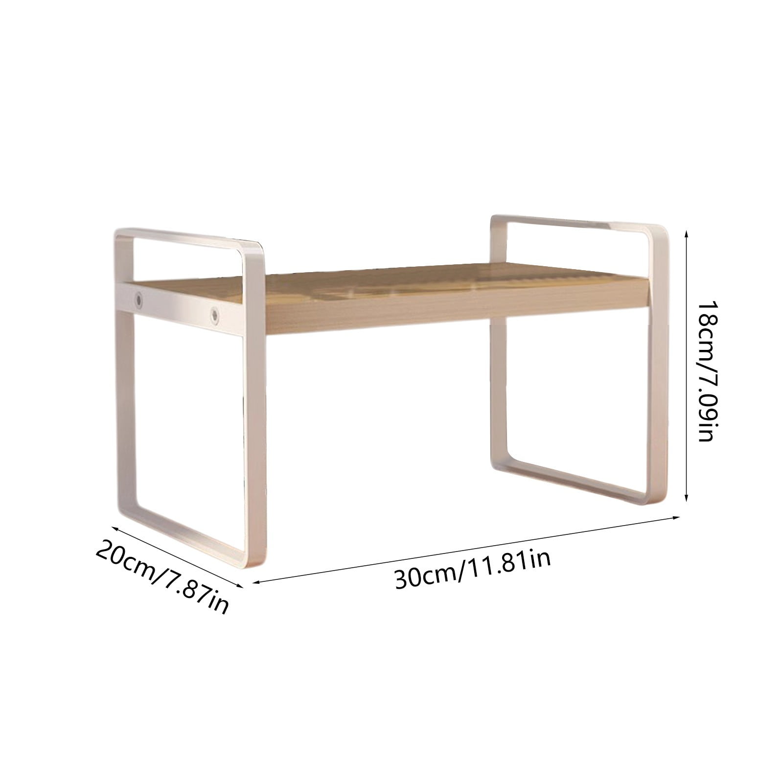 Generic Wood Office Desk Shelf Organizer - Desktop Supplies Cute Dresser Top Organization Storage Rack and Cubicle Decor Aesthetic Bookshelf