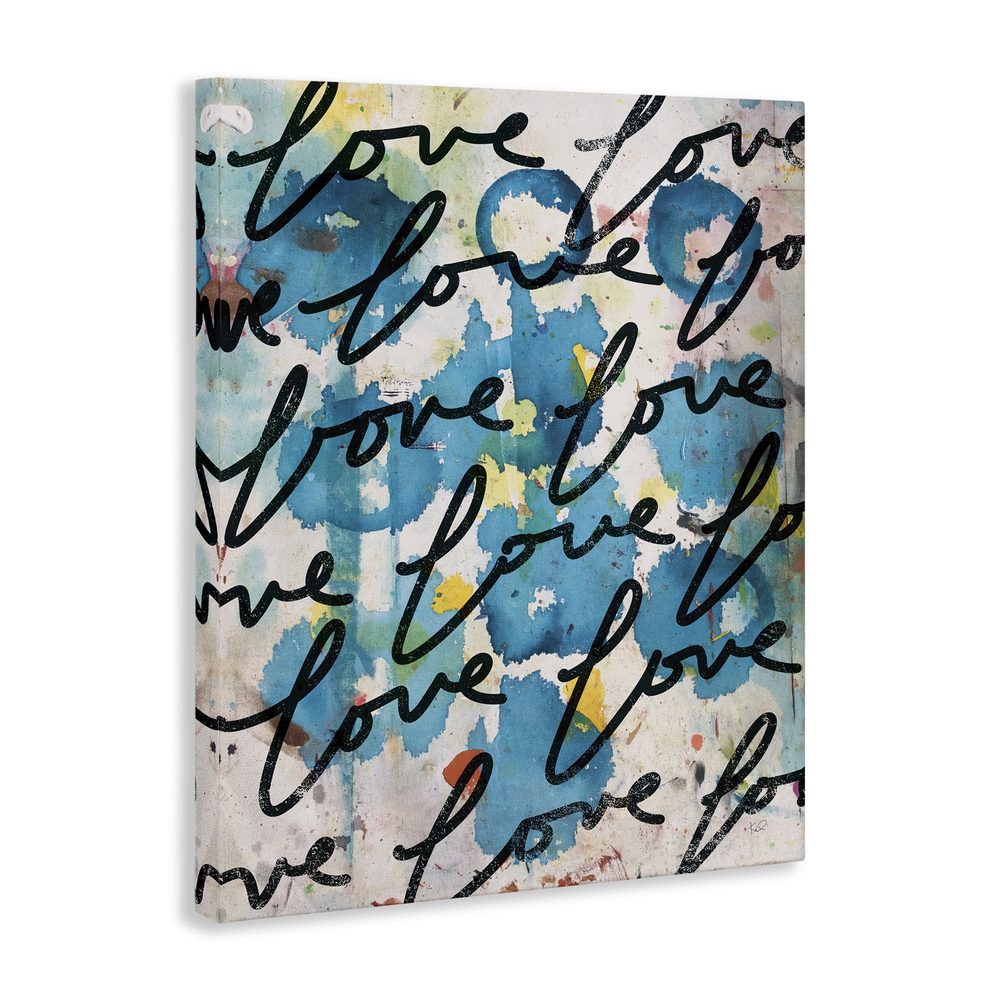Stupell Industries Urban Love Pattern Typography Painting Gallery Wrapped Canvas Art Print Wall Art, 30 x 40
