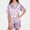 Purple, variant on ITSAME Teen Girls Satin Sleepwear Set Striped Button Down Lapel Top and Shorts Two Piece Loungewear Outfit Size 14