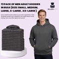thumbnail image 2 of BILLIONHATS Case Pack of 72 Pieces Mens Wholesale Hoodie Sweatshirts, Cotton Blend, Bulk Adults Hoodies Sweatshirt Charcoal Gray -Large, 2 of 7