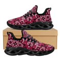 thumbnail image 1 of Zapatillas de deporte de malla para mujer, zapatos de plataforma con cordones y estampado de bandana rectangular, informales, planos, 1 of 6
