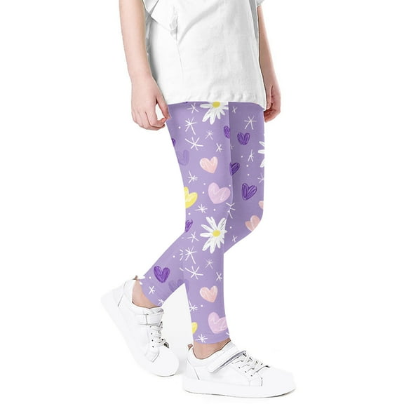 Iyufng Kids' Leggings,Toddler Kids Girls Pants,Toddler Girl Pants,3-8 Years Girls' Fashion Can Be Worn Externally with Heart-shaped Printed Bottom Pants,Baby Girl Pants