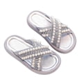 thumbnail image 1 of Slippers for Girls, Sweet Pearl Soft Sole Cross Strap Sandals for Spring Summer Outdoor Wear, 1 of 6